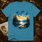 Campfire Lake Sunset T-Shirt