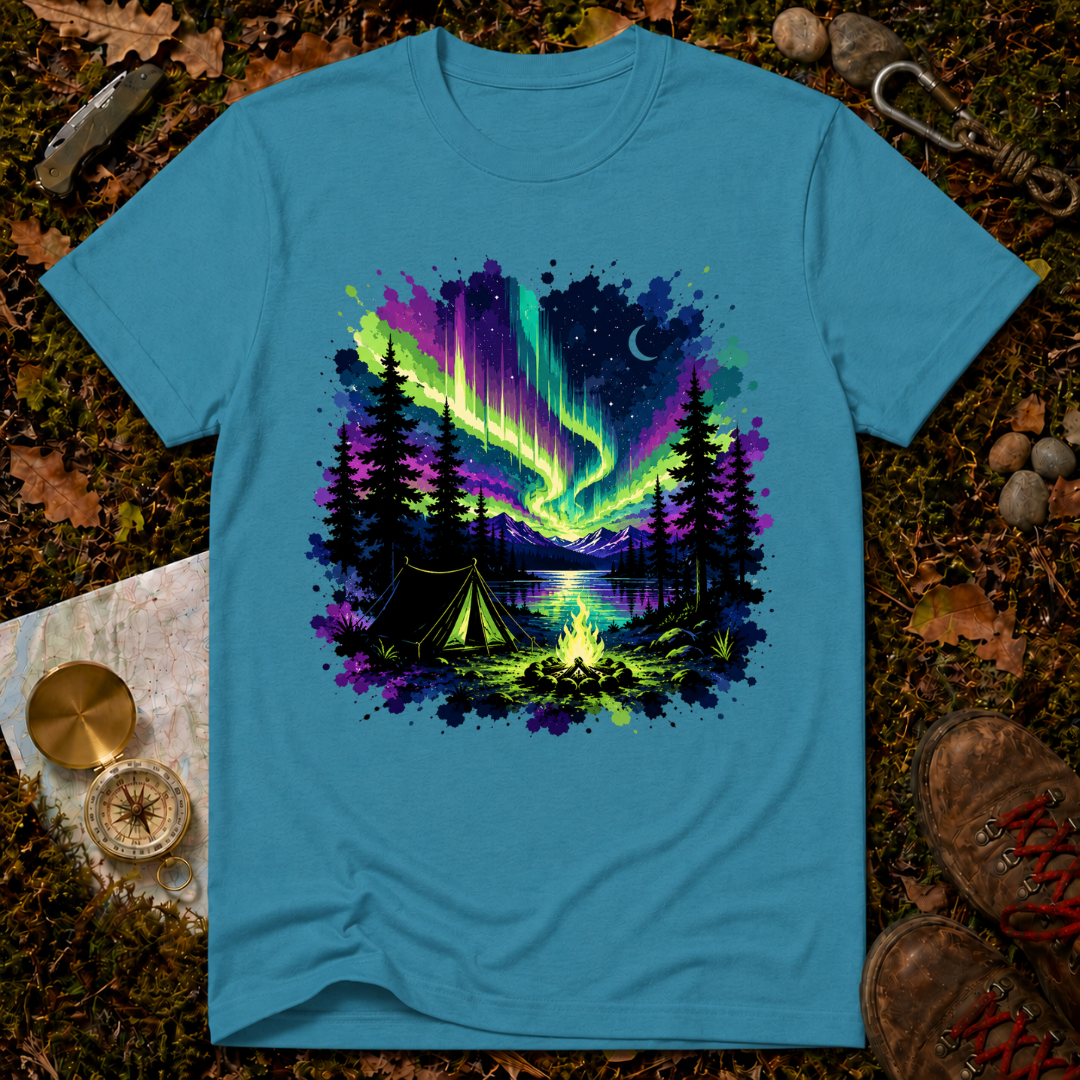 Northern Lights Camping T-Shirt