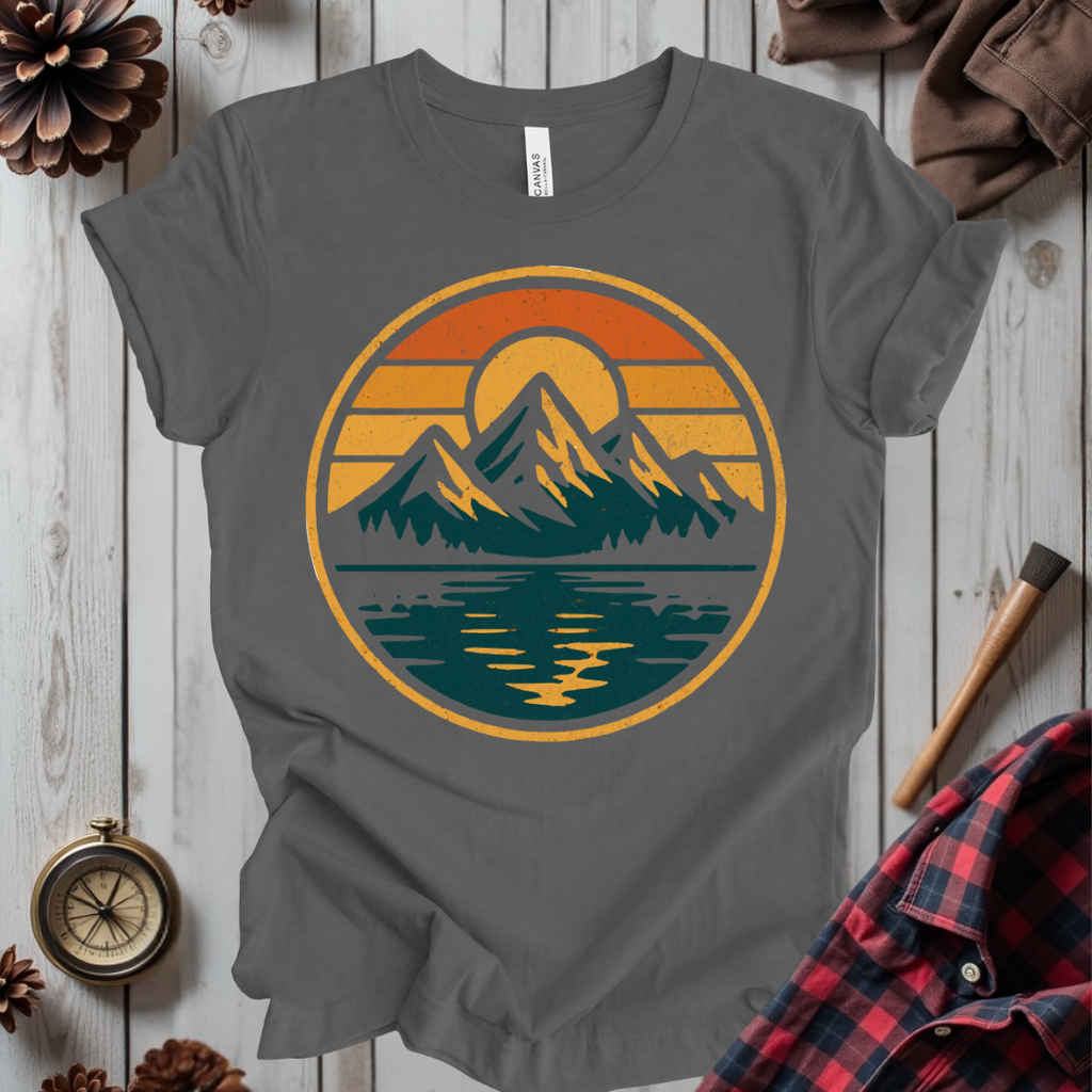 Retro Mountain Sunset T-Shirt