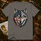 USA Flag Wolf T-Shirt