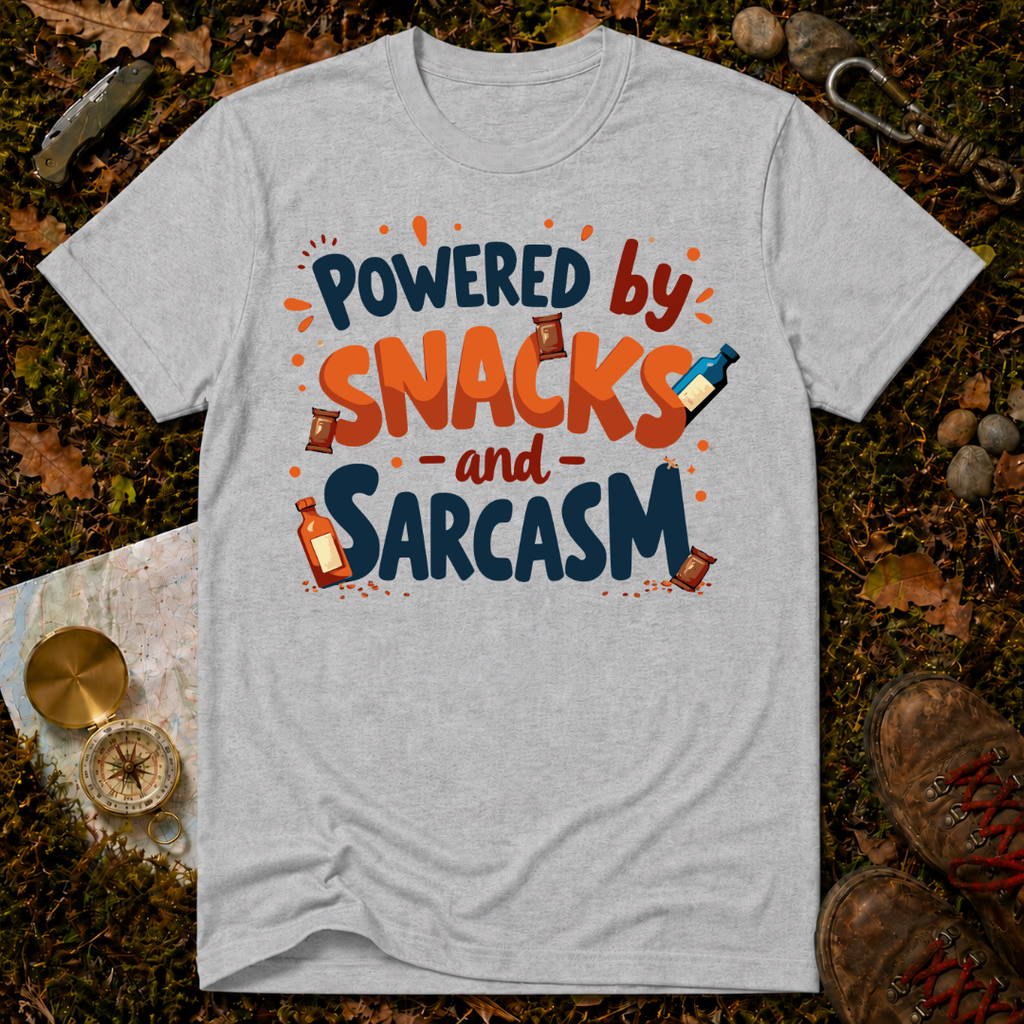 Powered By Snacks And Sarcasm T-Shirt