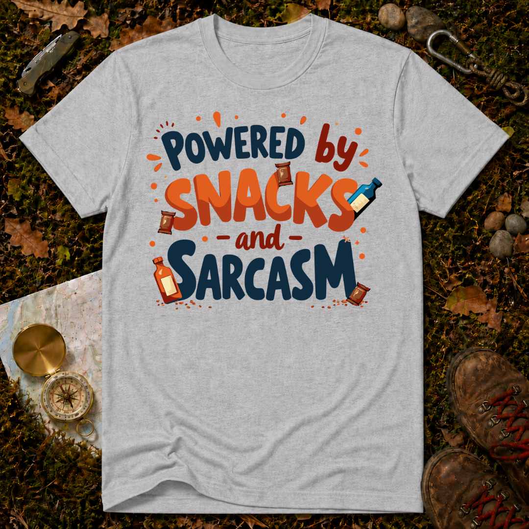 Powered By Snacks And Sarcasm T-Shirt