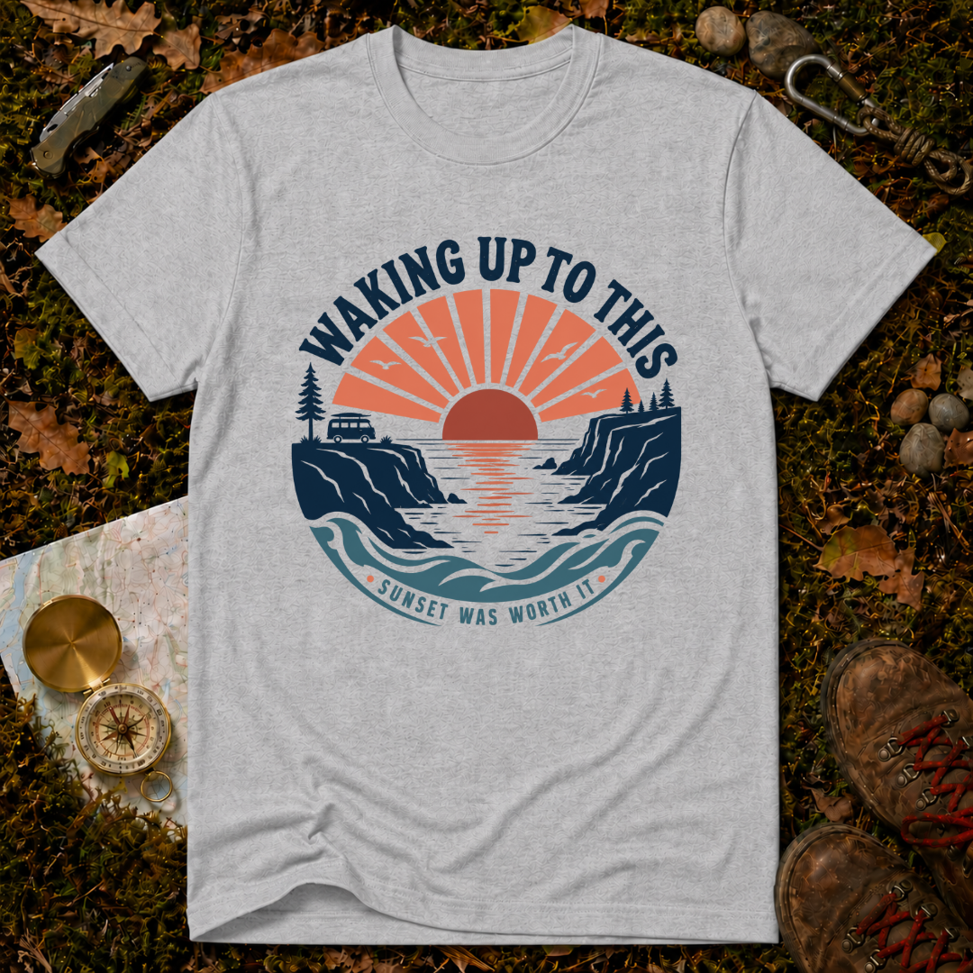 Waking Up To This Sunset T‑Shirt