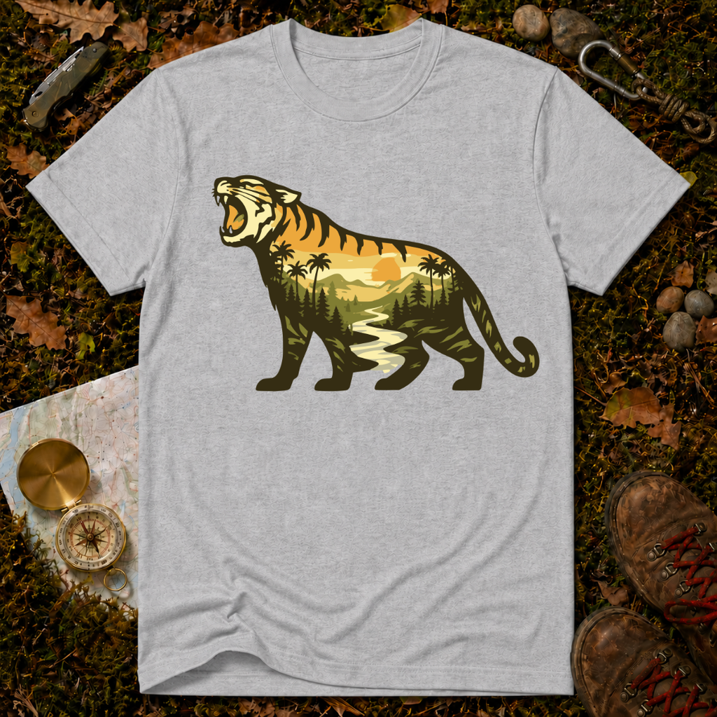 Roaring Tiger Landscape T-Shirt