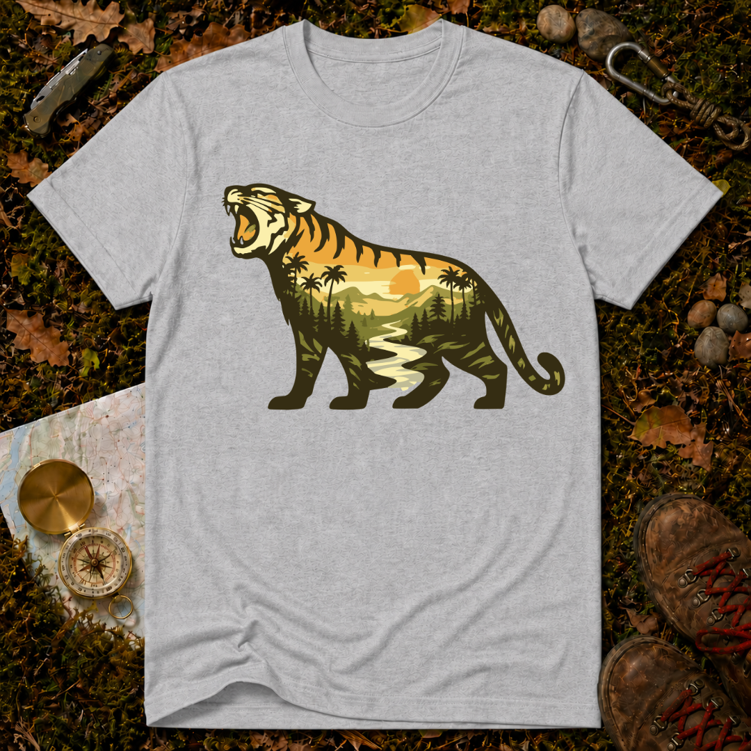Roaring Tiger Landscape T-Shirt