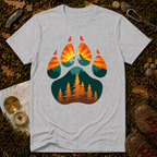Retro Sunset Bear Paw T-Shirt