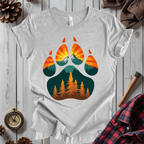 Retro Sunset Bear Paw T-Shirt