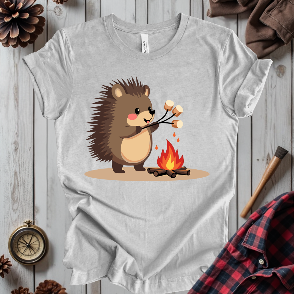 Camping Hedgehog T-Shirt