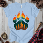 Retro Sunset Bear Paw T-Shirt