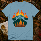 Retro Sunset Bear Paw T-Shirt