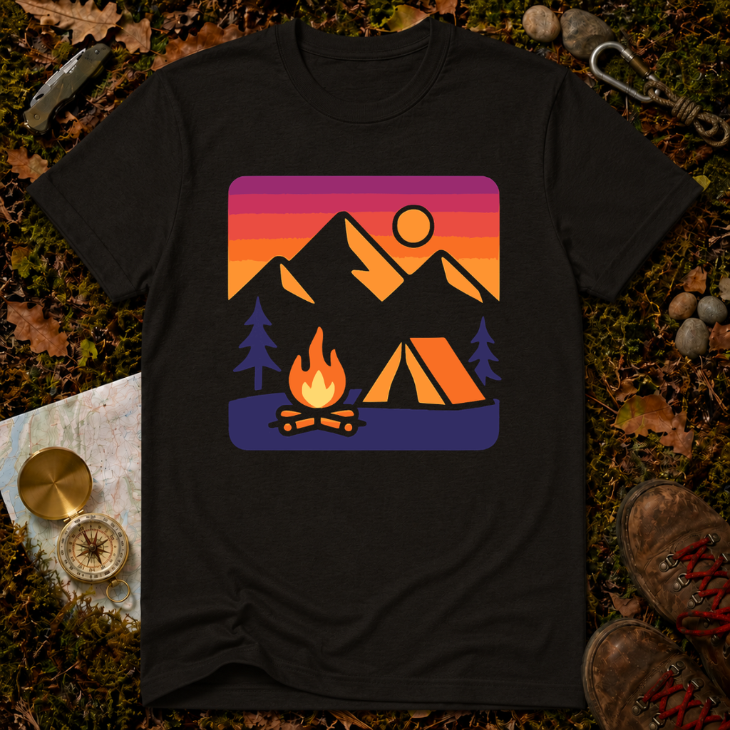 Retro Camping Sunset T-Shirt