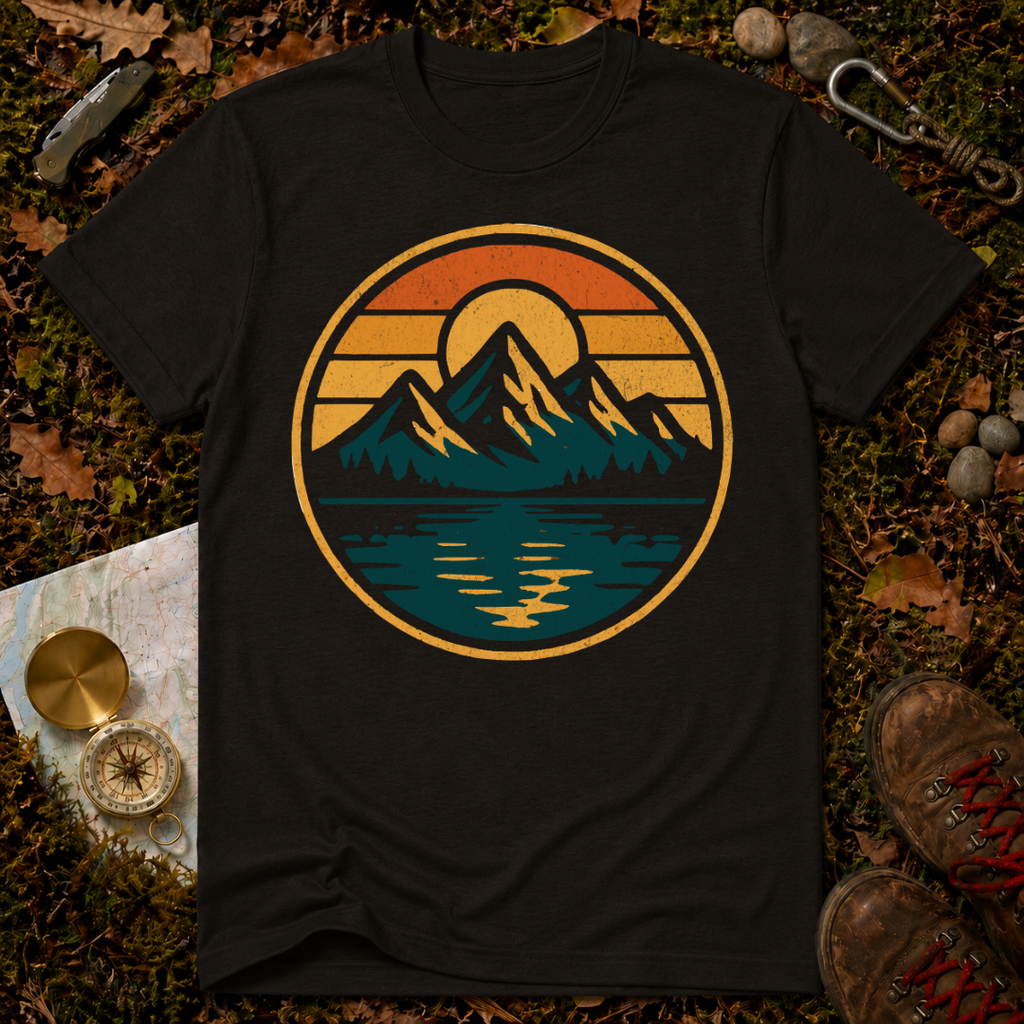 Retro Mountain Sunset T-Shirt