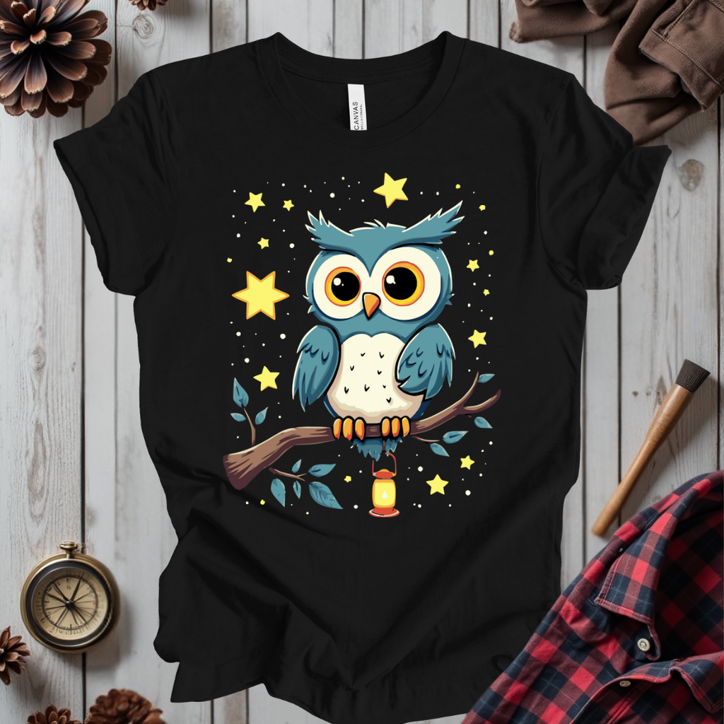 Whimsical Night Owl T-Shirt