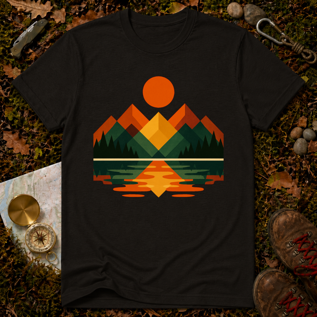 Retro Mountain Sunset T-Shirt