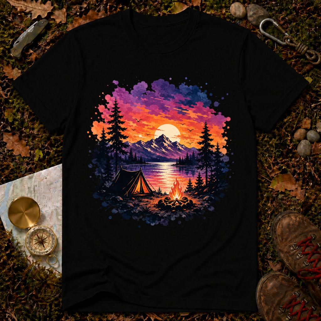 Sunset Mountain Camping T-Shirt