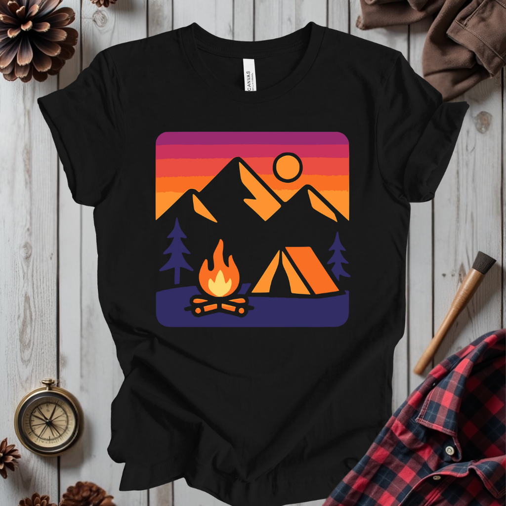 Retro Camping Sunset T-Shirt