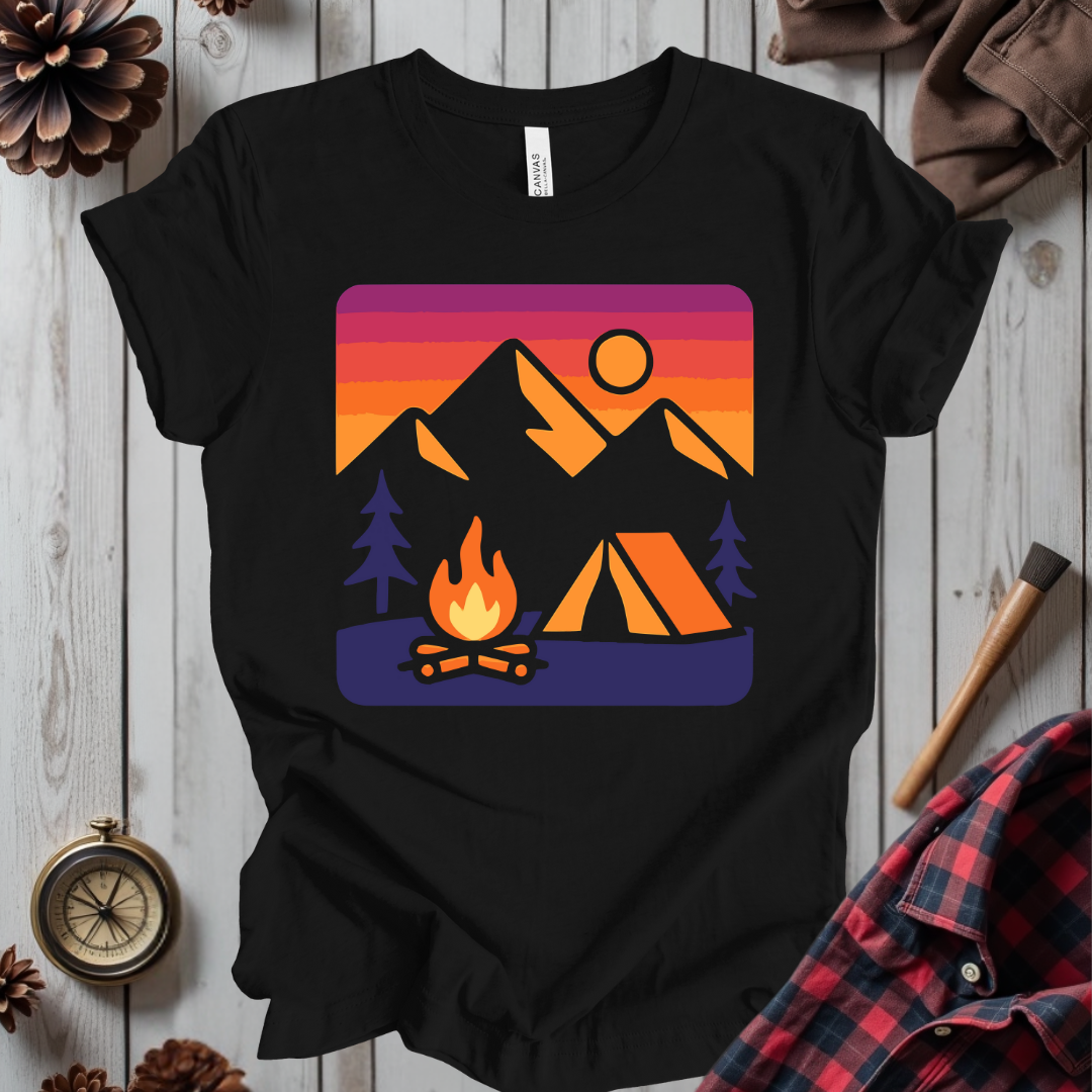 Retro Camping Sunset T-Shirt