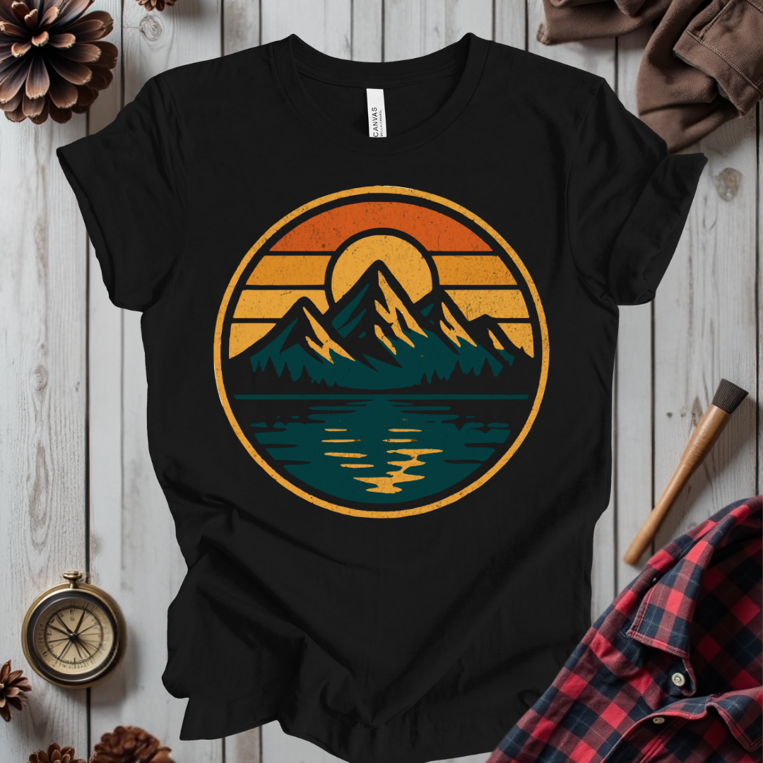 Retro Mountain Sunset T-Shirt