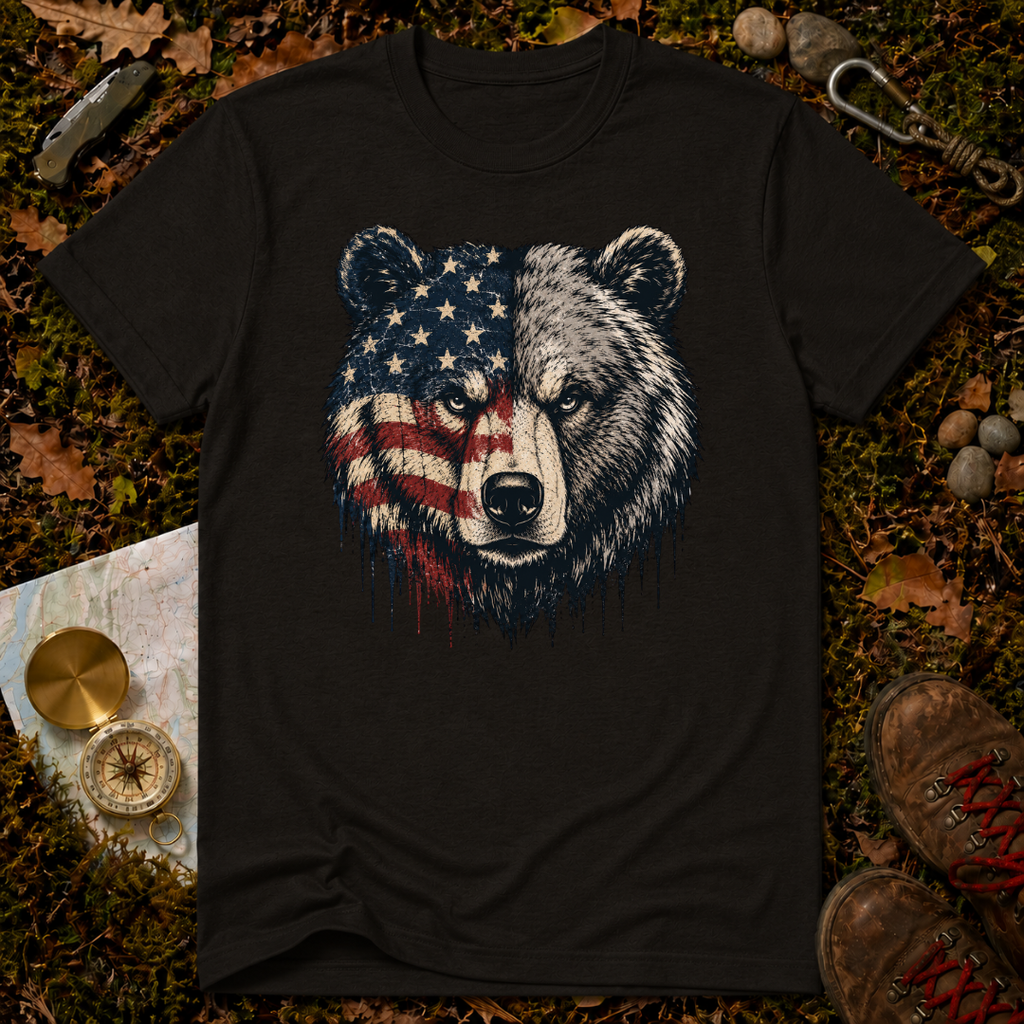 USA Flag Bear T-Shirt