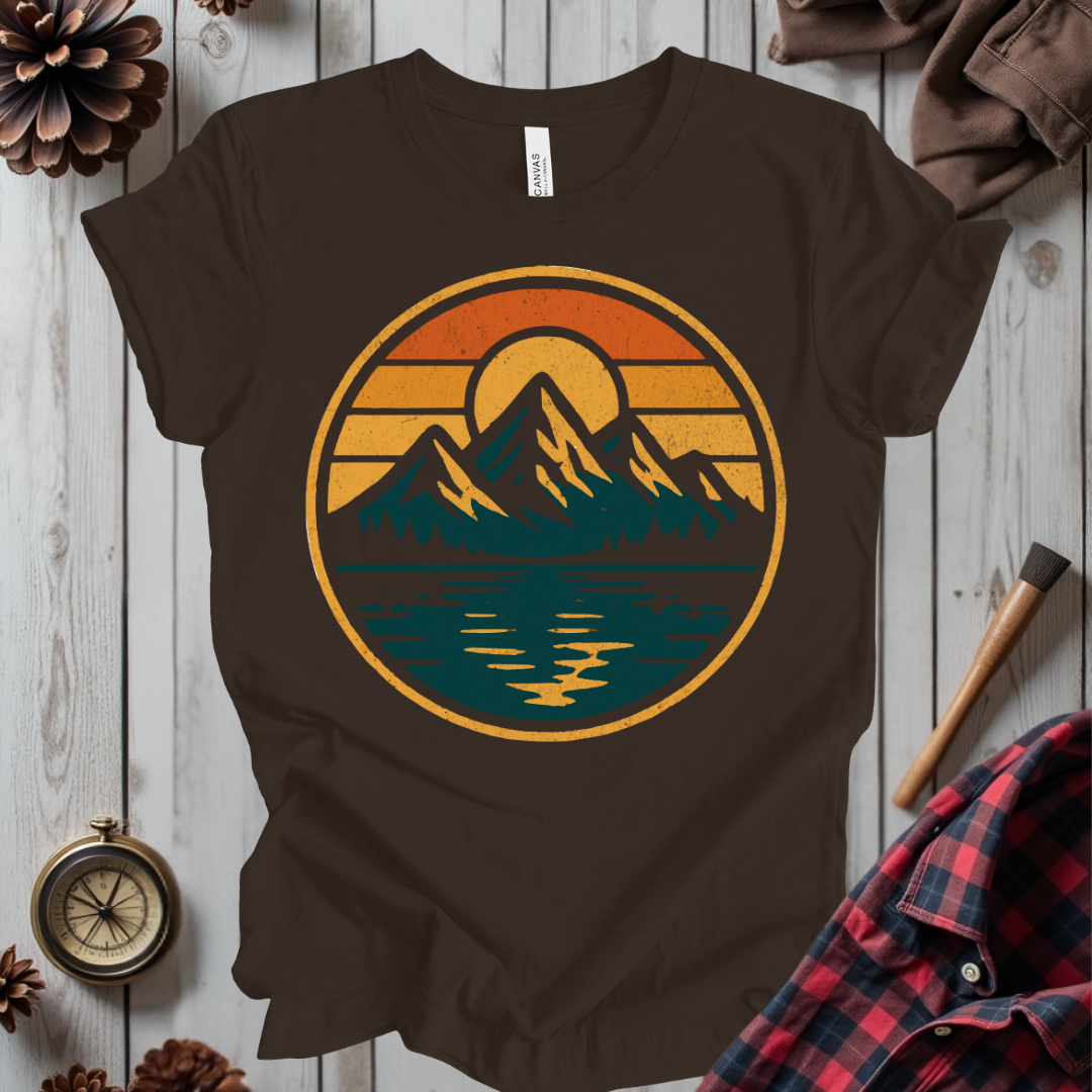 Retro Mountain Sunset T-Shirt