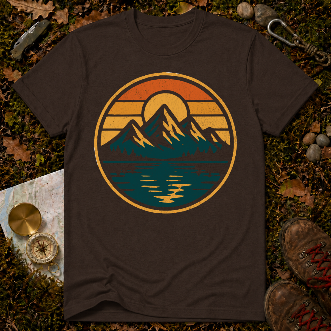 Retro Mountain Sunset T-Shirt