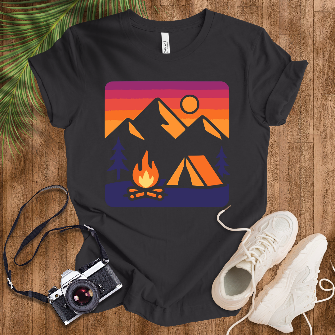Retro Camping Sunset