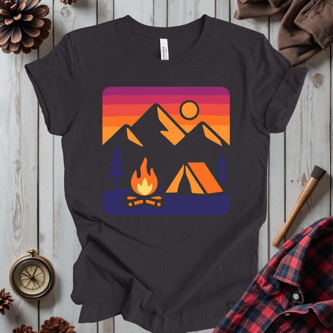 Retro Camping Sunset T-Shirt