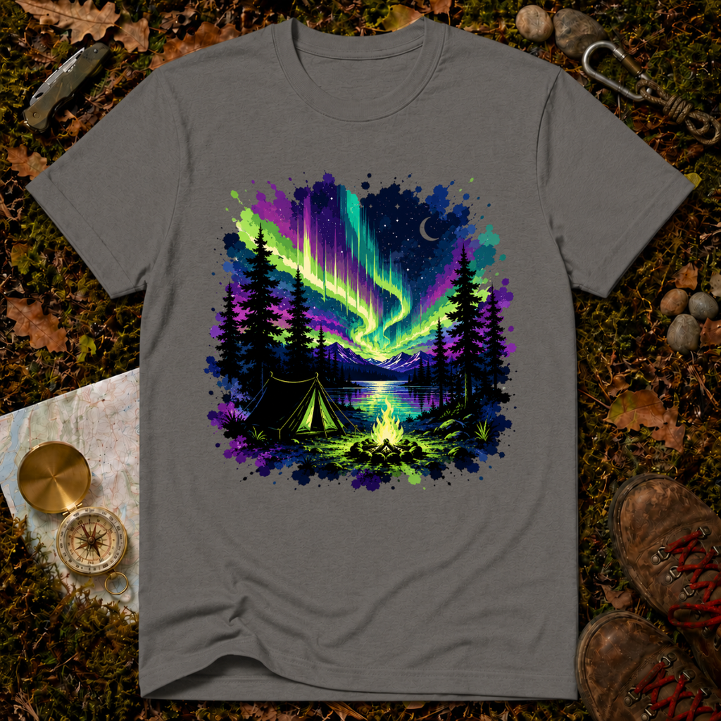 Northern Lights Camping T-Shirt