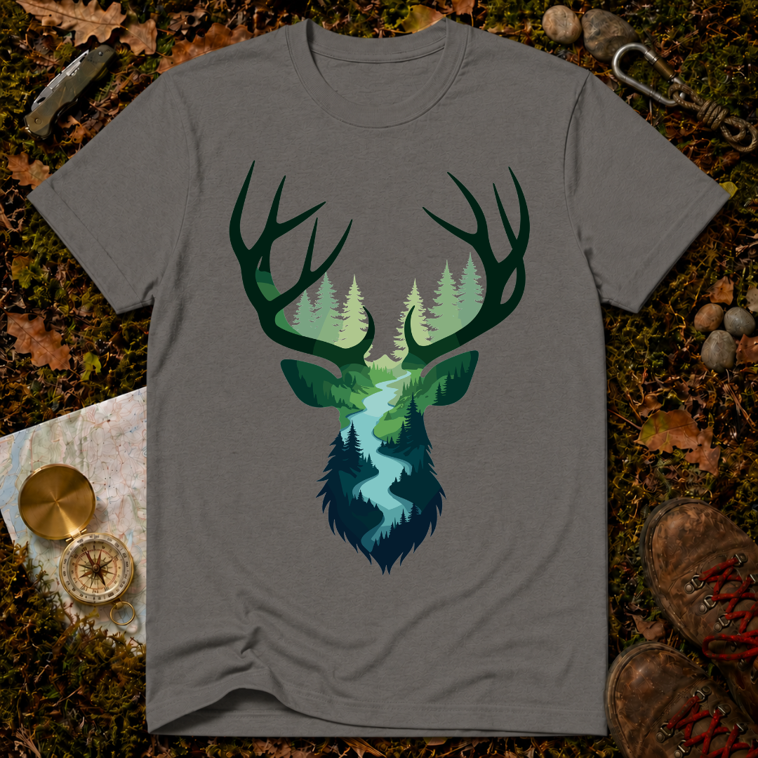 Nature-Inspired Antlers T-Shirt