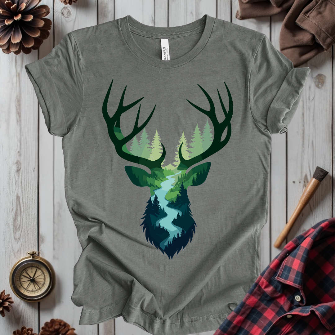 Nature-Inspired Antlers T-Shirt