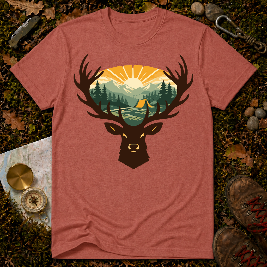 Deer Sunrise T‑Shirt