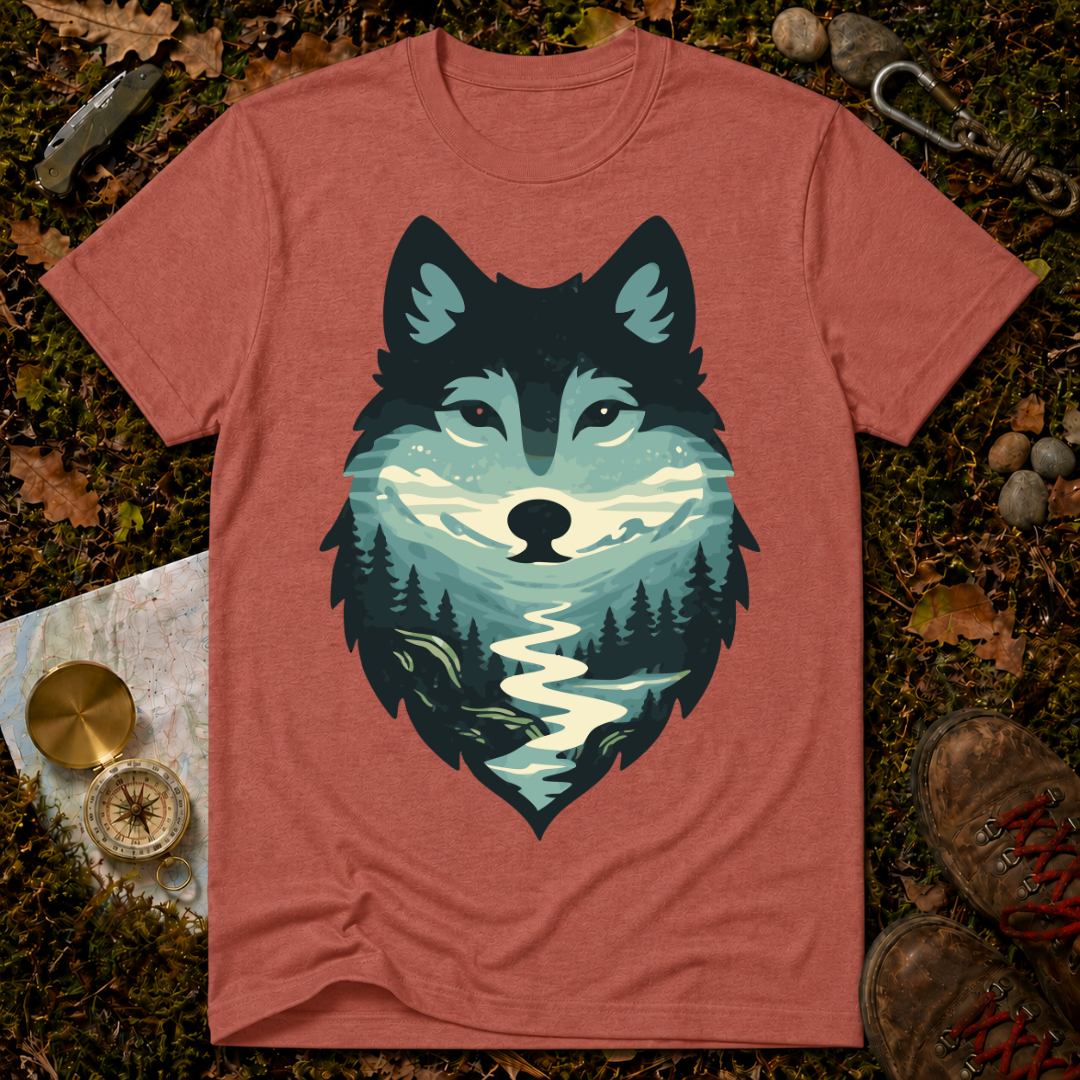 Scenic Forest Wolf T-Shirt
