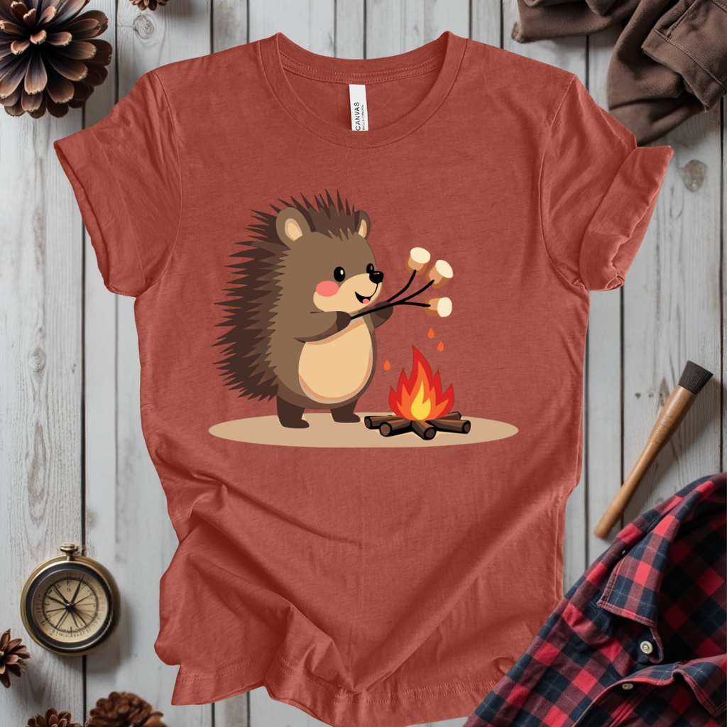Camping Hedgehog T-Shirt