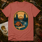 Camping Tent By The River T-Shirt