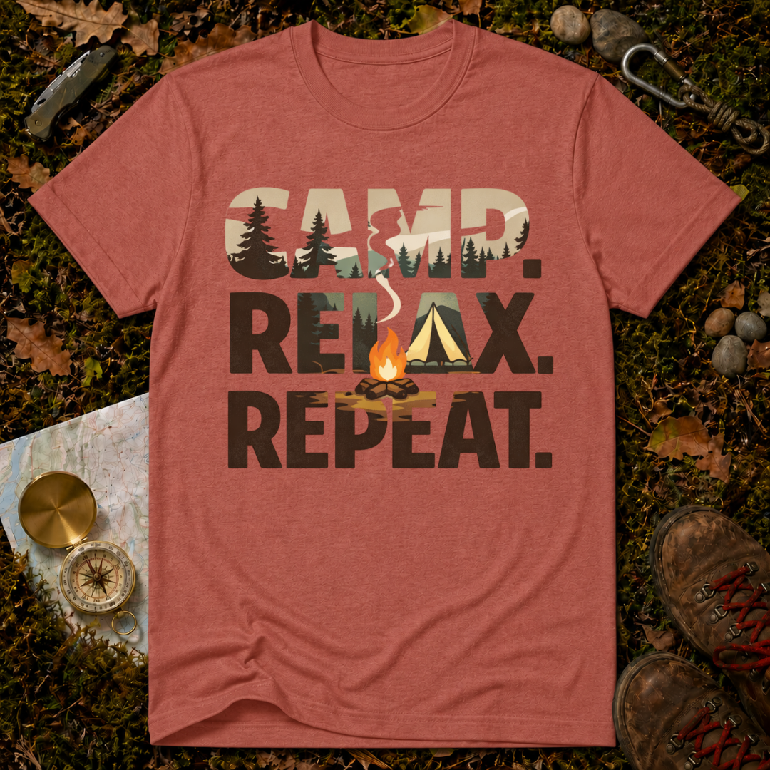 Camp. Relax. Repeat T-Shirt