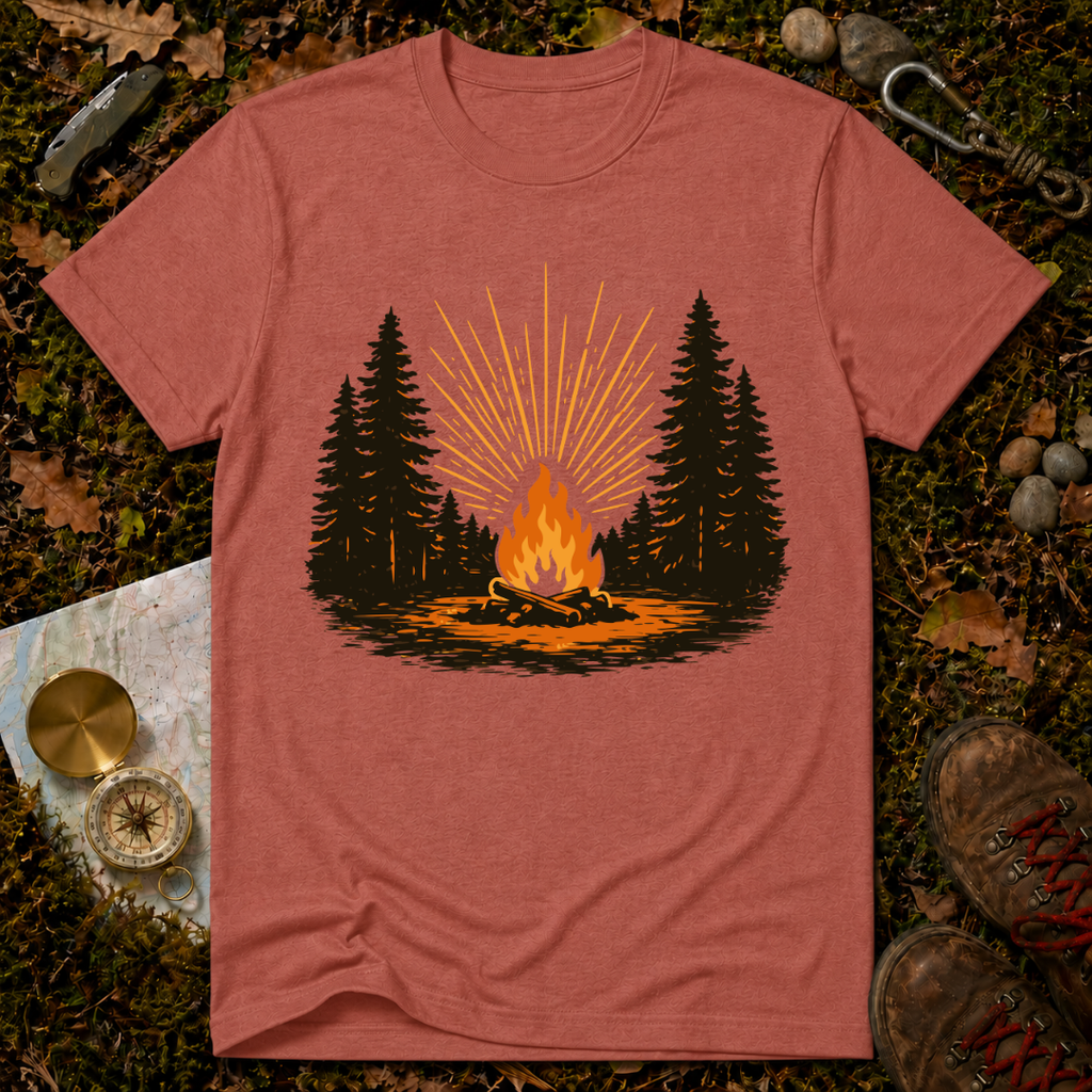 Retro Forest Bonfire T-Shirt