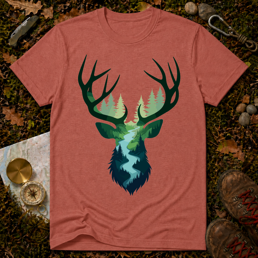 Nature-Inspired Antlers T-Shirt