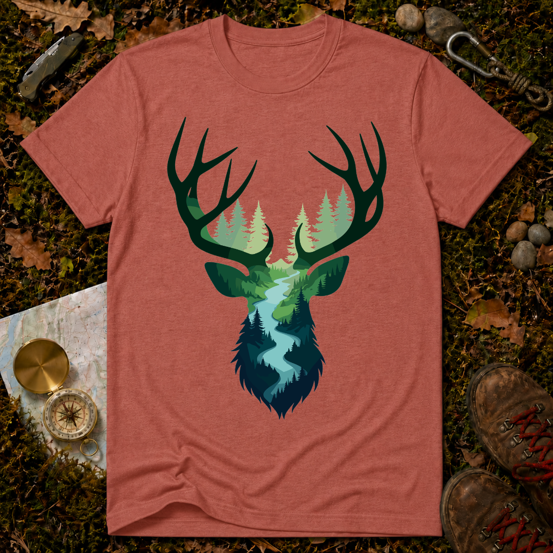 Nature-Inspired Antlers T-Shirt