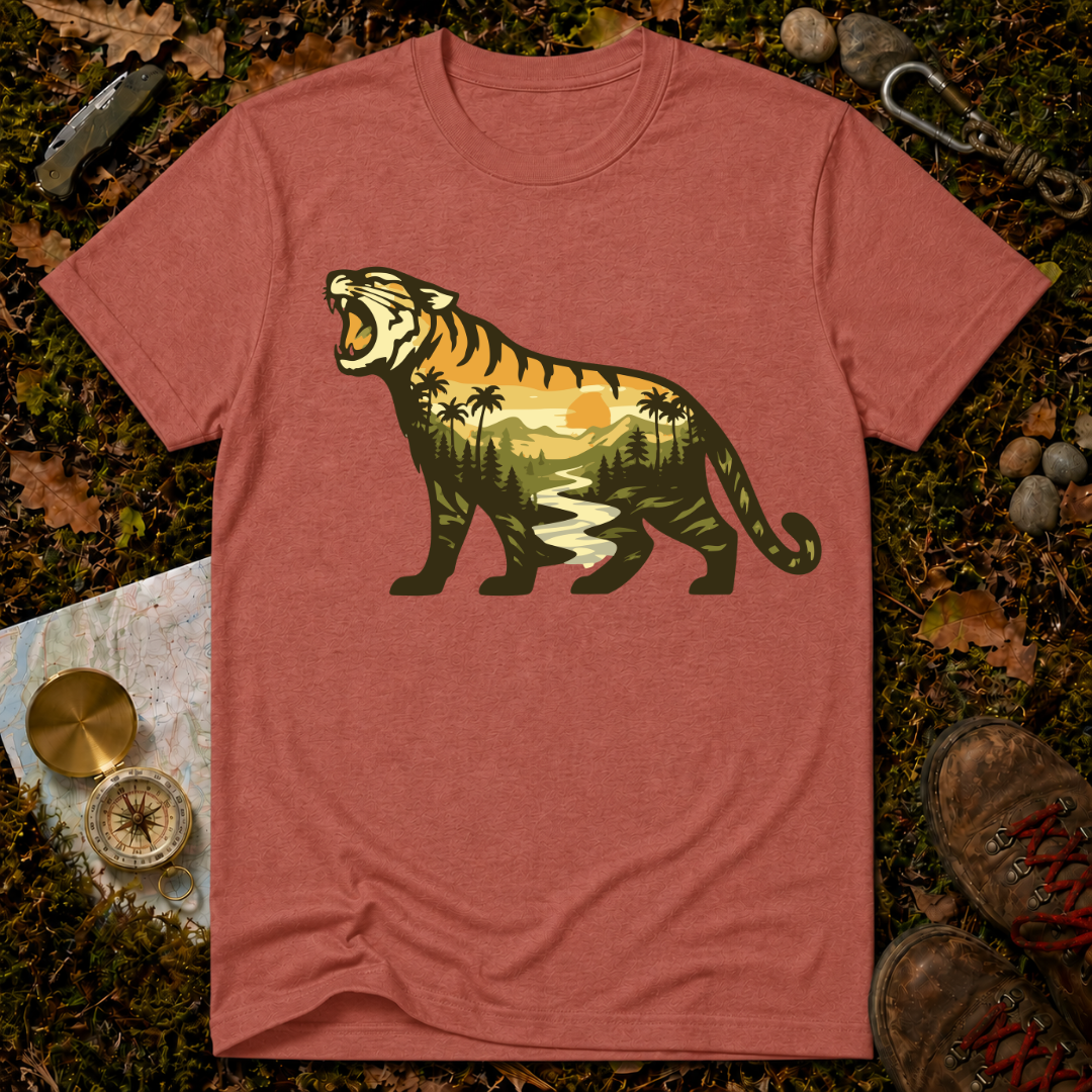 Roaring Tiger Landscape T-Shirt