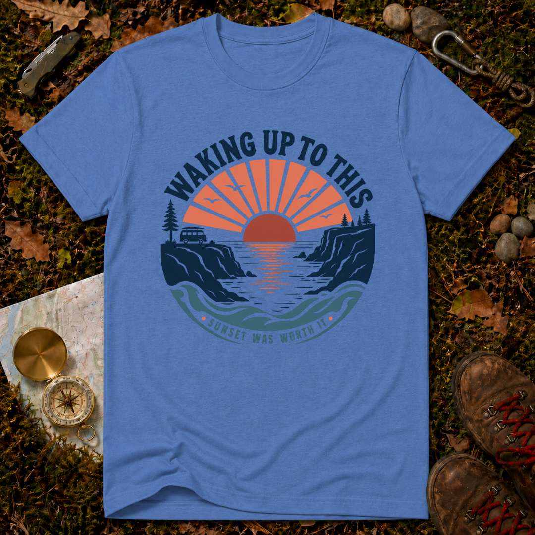 Waking Up To This Sunset T‑Shirt