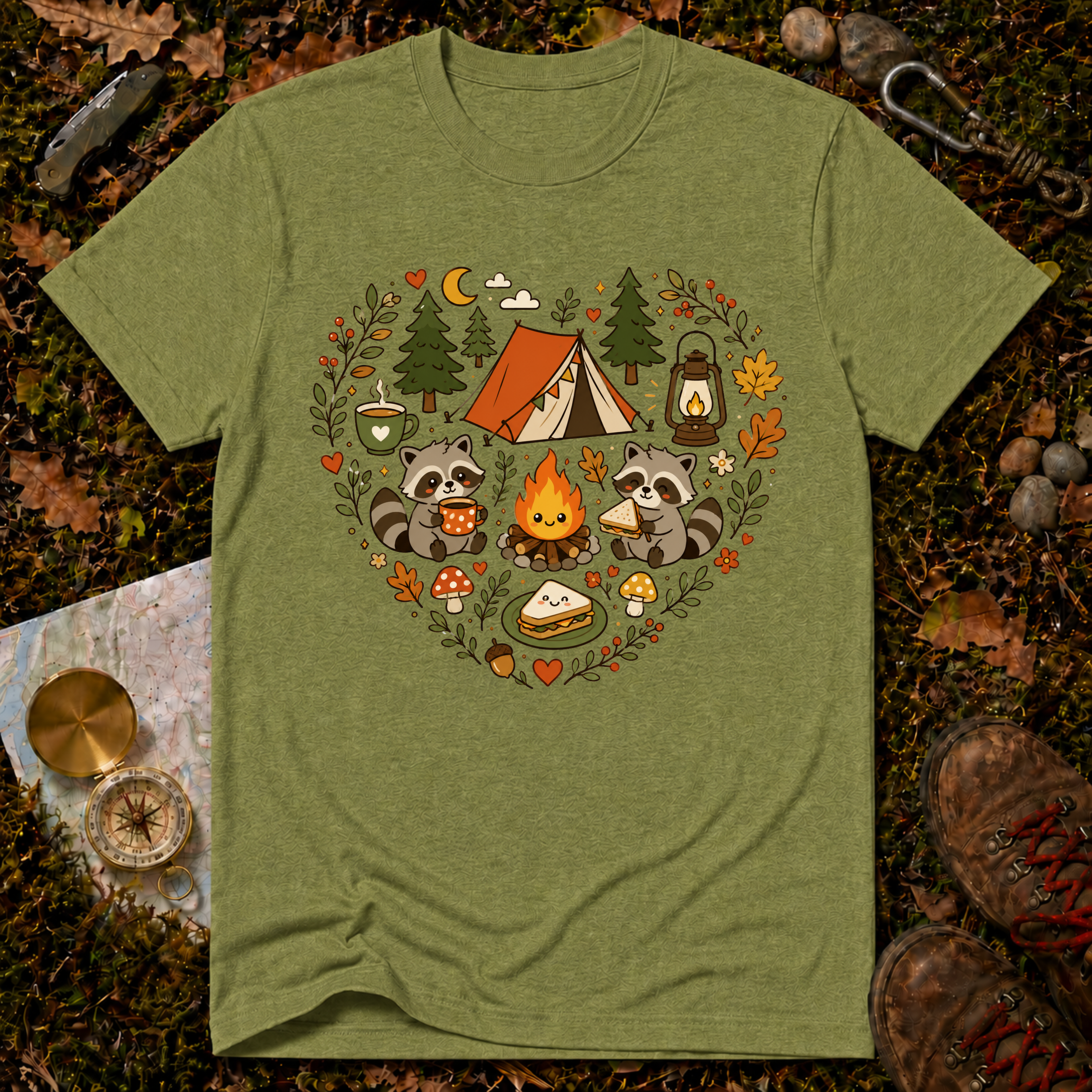 Camping Heart T-Shirt