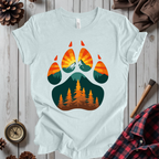 Retro Sunset Bear Paw T-Shirt