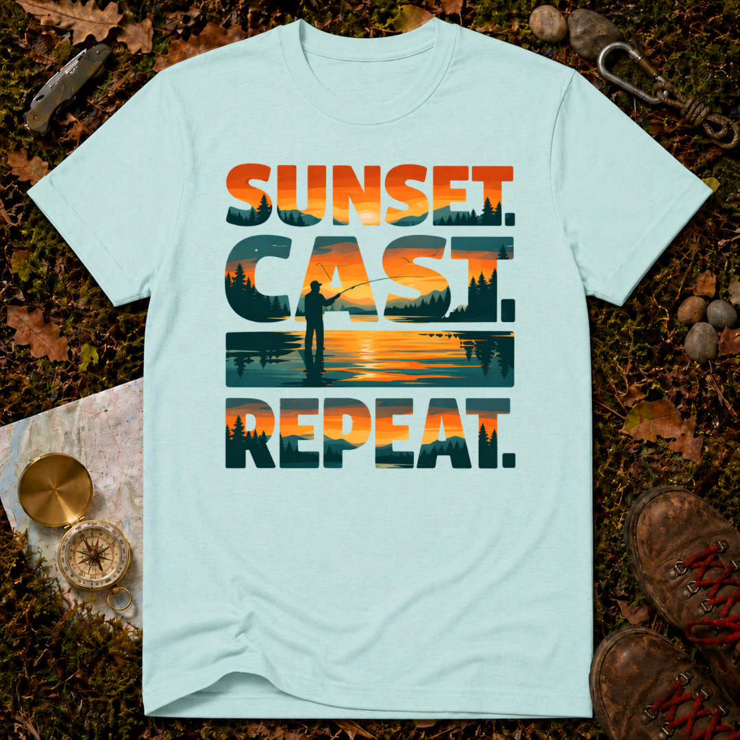 Sunset. Cast. Repeat T-Shirt