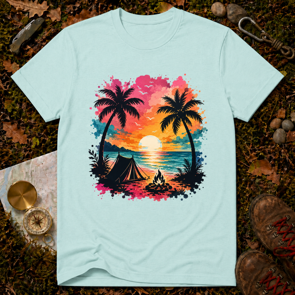 Sunset Beach Camping T-Shirt