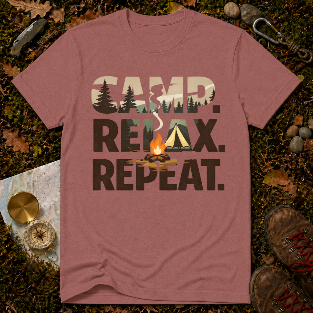 Camp. Relax. Repeat T-Shirt
