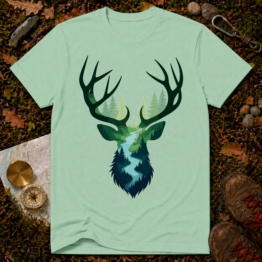 Nature-Inspired Antlers T-Shirt
