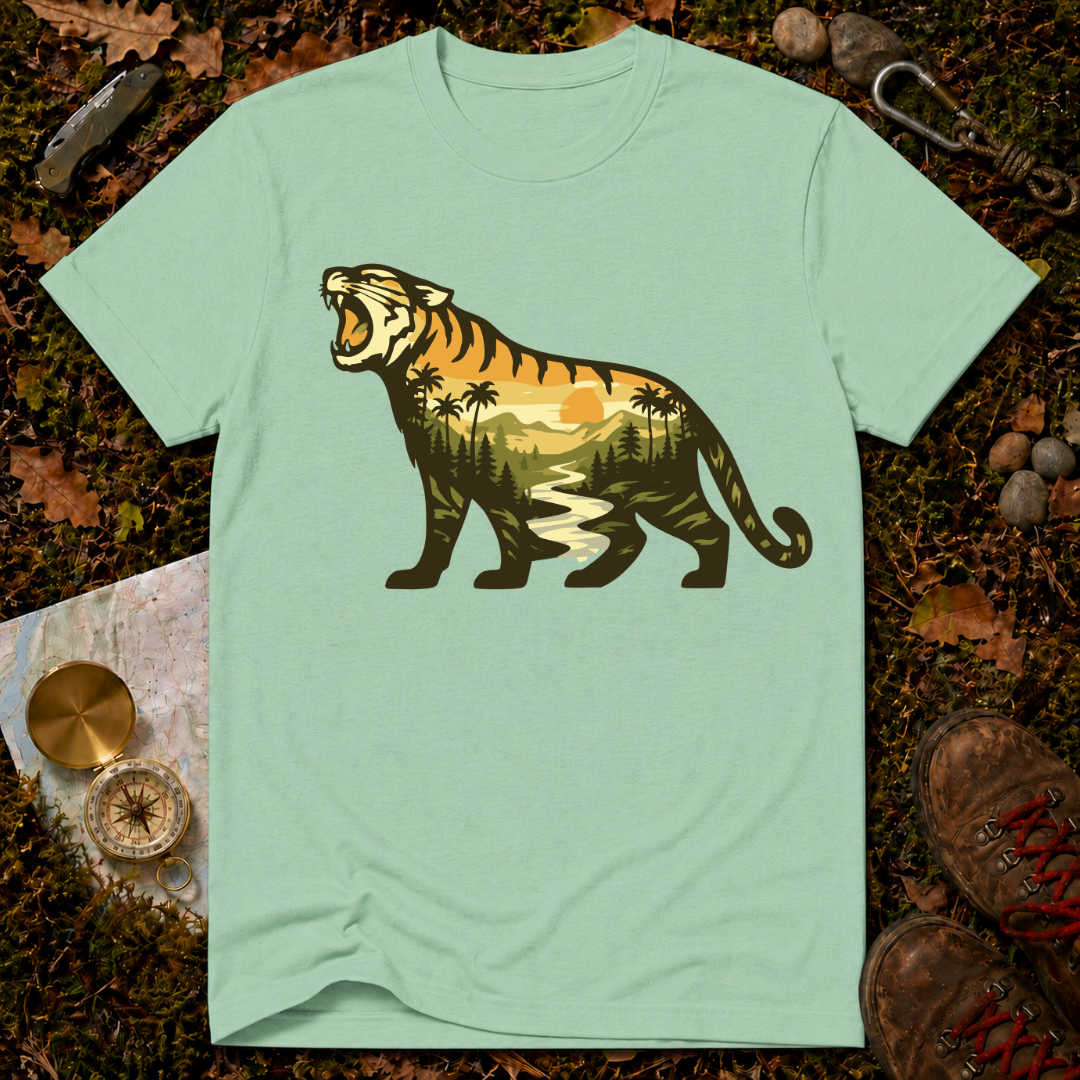 Roaring Tiger Landscape T-Shirt