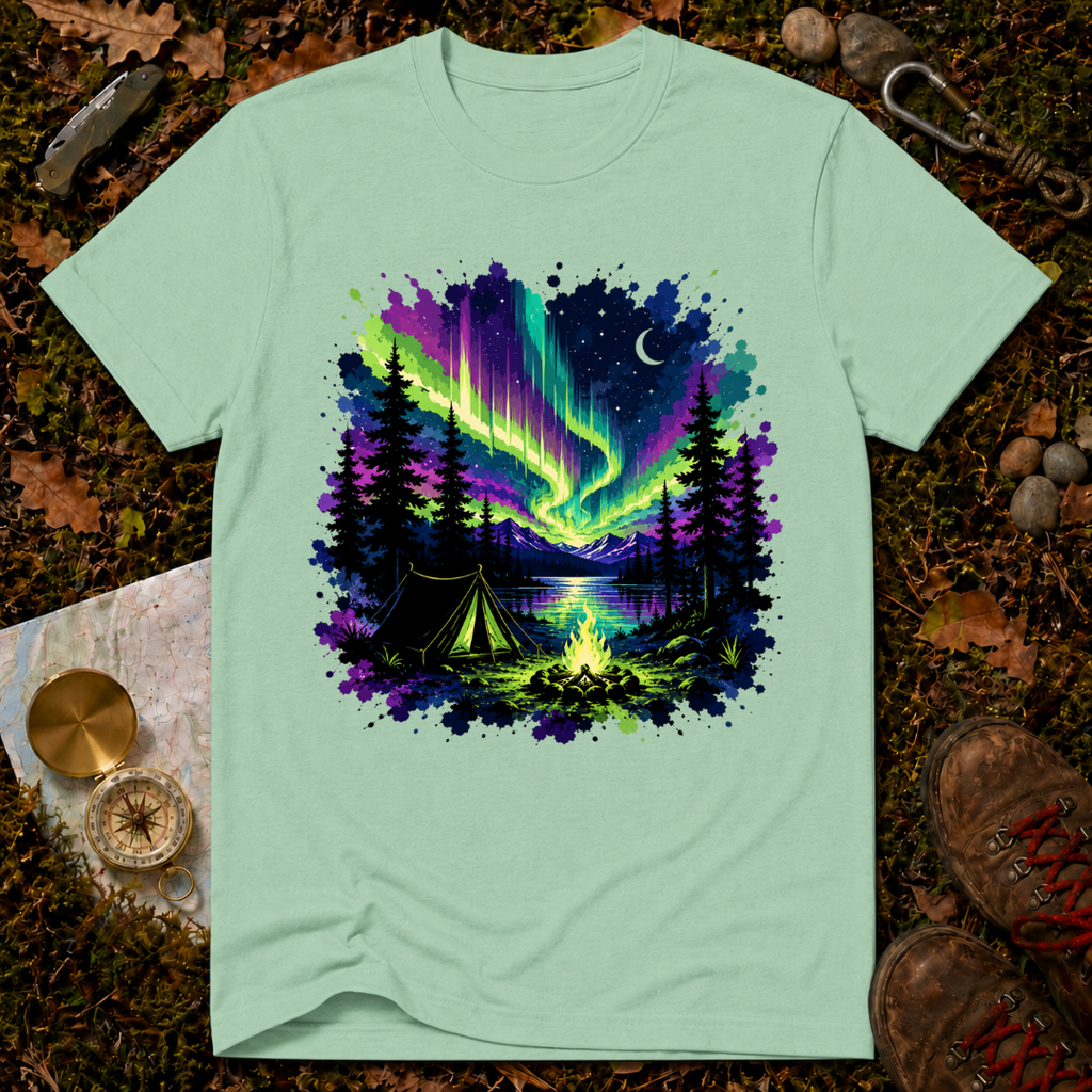 Northern Lights Camping T-Shirt