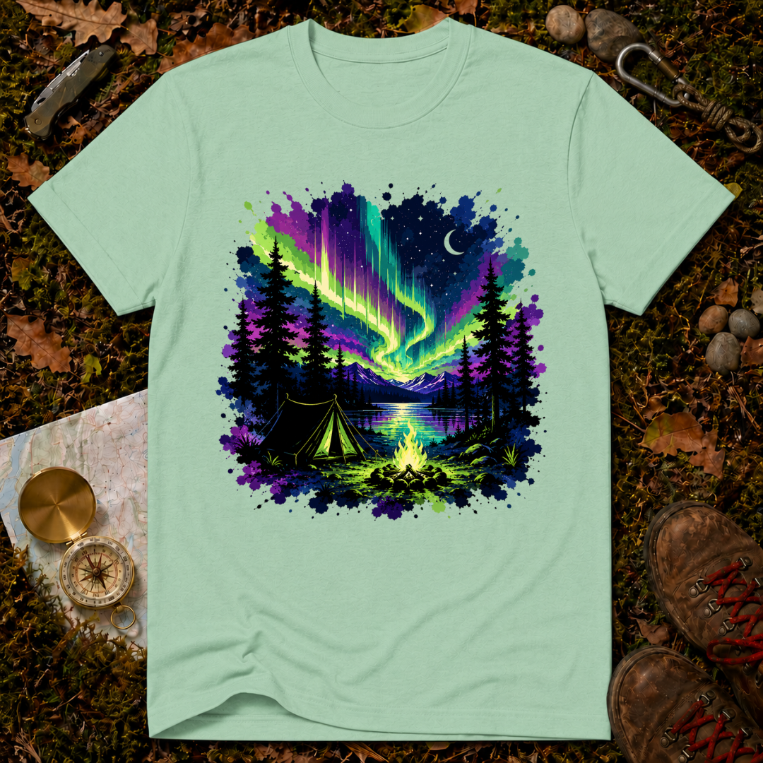Northern Lights Camping T-Shirt
