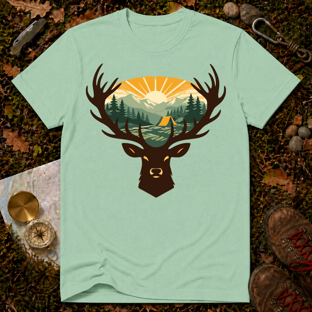 Deer Sunrise T‑Shirt
